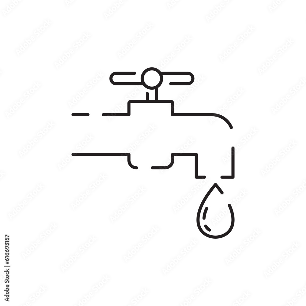 Icon line water. Drop liquid drink vector pictograms isolated on a white background Icon line water. Drop liquid drink vector pictograms isolated on a white background