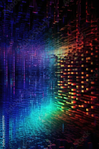 abstract data encryption background, created with generative ai