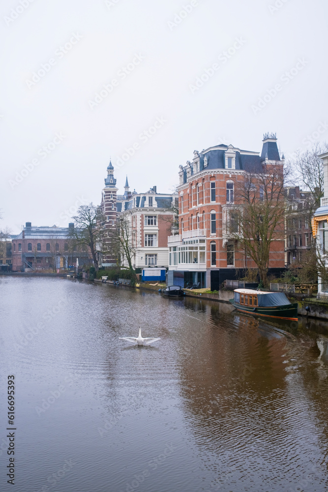 City monumental canal houses Amsterdam