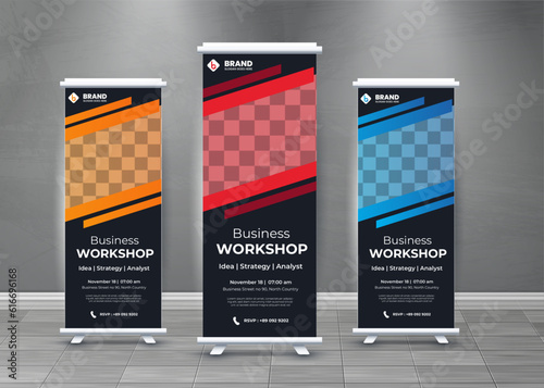 Eye-catching,Vibrant and Versatile Roll-Up Banners design template