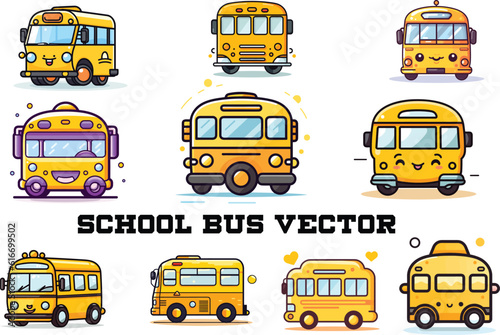 School bus  10 eps vector files. Bus vector. School bus