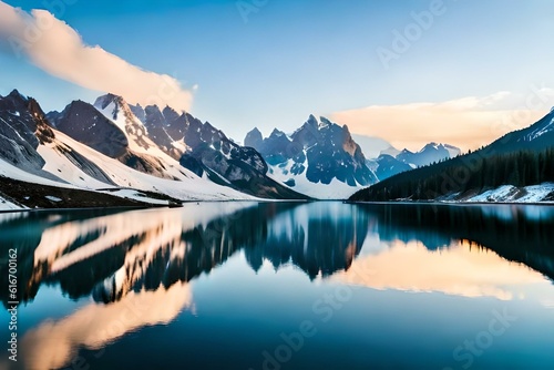 reflection in lake generated Ai © Ai Studio