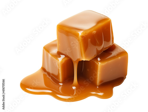 Caramel isolated on transparent or white background, png