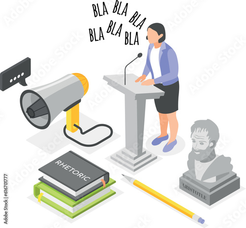 Rhetoric Isometric Composition