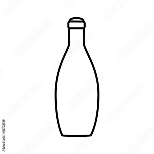 Wine bottle icon vector. Wine illustration sign. bottle symbol or logo.