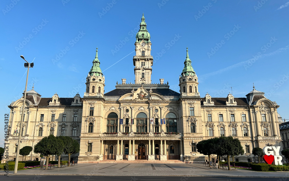 City hall building of Gyor in Hungary
