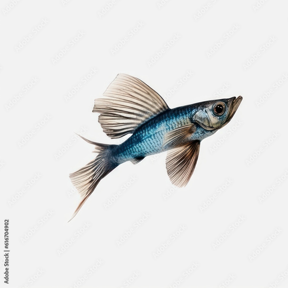 Flying fish Water Animal. Isolated on White Background. Generative AI. Flying fish Water Animal. Isolated on White Background. Generative AI.