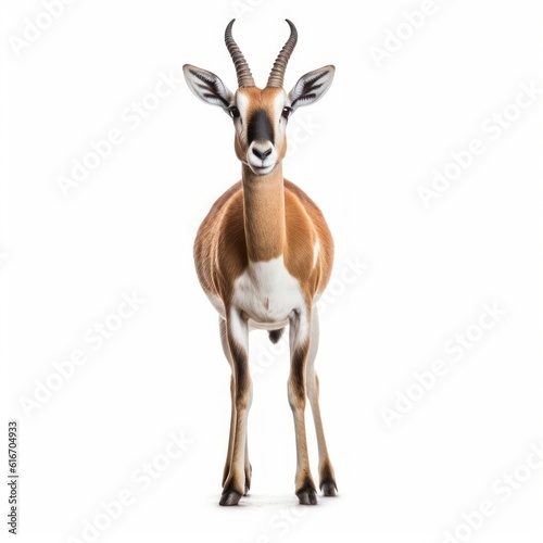 Grant s Gazelle Savanna Animal. Isolated on White Background. Generative AI.