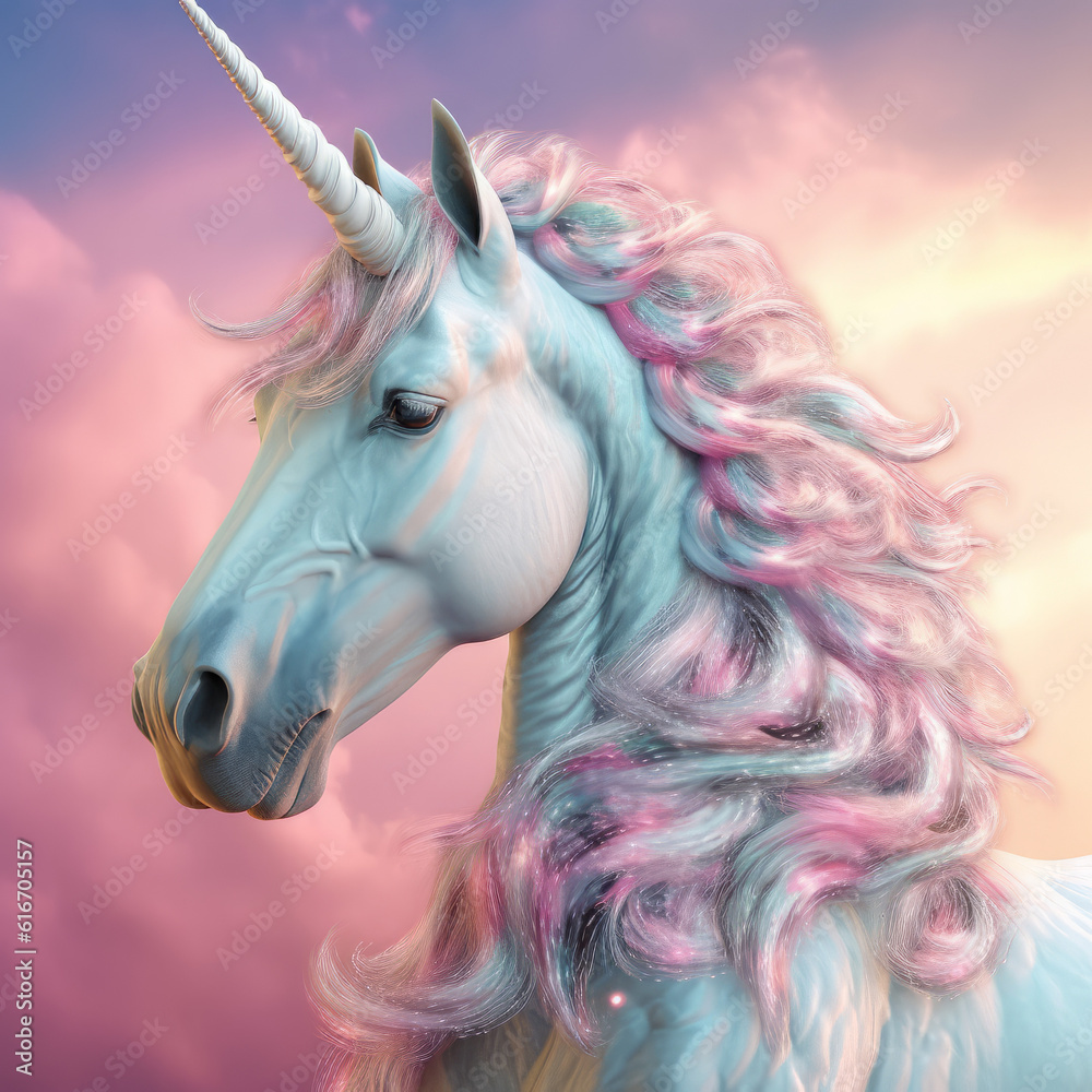 A fascinating and divine Unicorn, with beautiful background A fascinating and divine Unicorn, with beautiful background