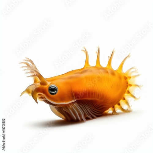 Sea slug Water Animal. Isolated on White Background. Generative AI.