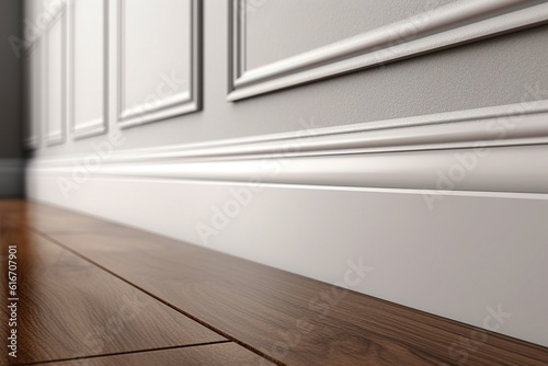 skirting board in the house. generated by AI.