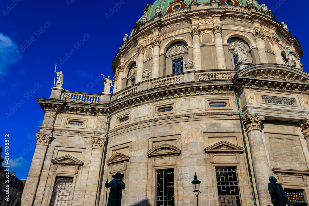 Frederik's Church, also known as Marble Church, in Copenhagen, Denmark