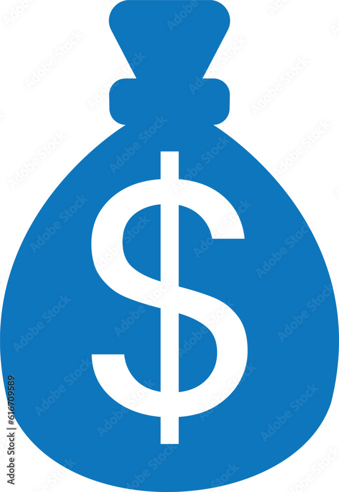 bag with dollar symbol bag with dollar symbol