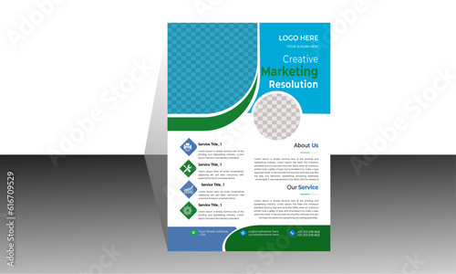 Modern poster flyer pamphlet brochure business cover design layout space for photo background, vector illustration template in A4 size
