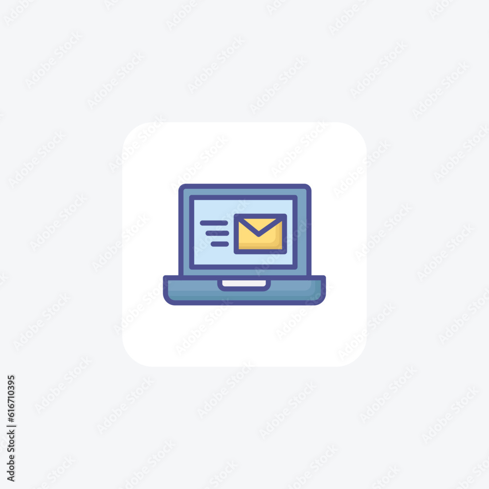 Email Received, Check Email Vector Outline Filled Icon Email Received, Check Email Vector Outline Filled Icon