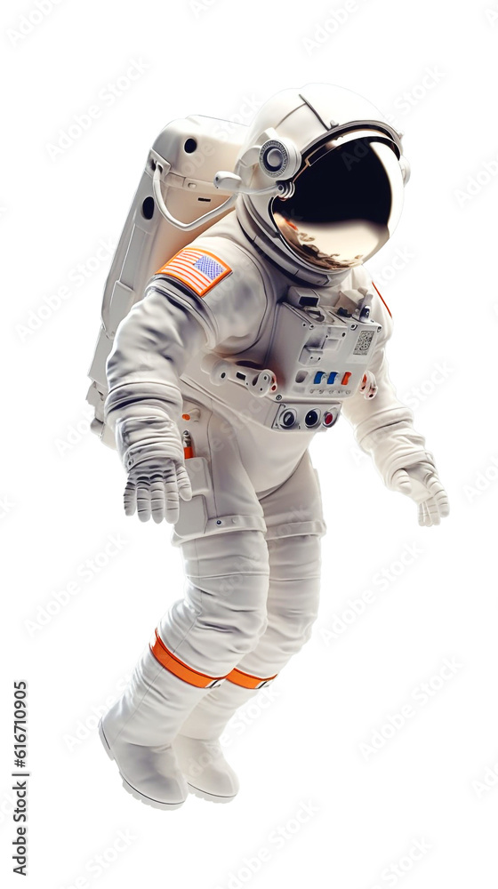 Isolated floating astronaut. Isolated floating astronaut.
