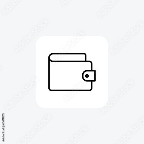 Empty Wallet, Money, Currency Vector Line Icon