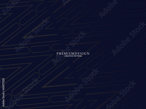 Premium background design with diagonal dark blue stripe pattern. Vector horizontal template for digital lux business banner, contemporary formal invitation, luxury voucher, award certificate.