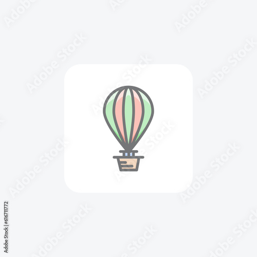 Hydrogen Gas Balloon, Balloon Vector Awesome Fill Icon