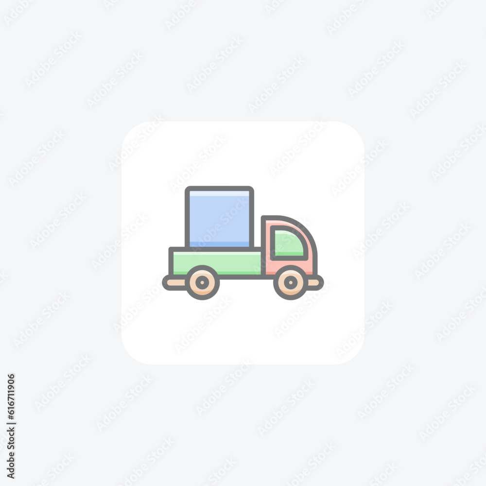 Delivery Van, Shippping, Loading Vector Awesome Fill Icon Delivery Van, Shippping, Loading Vector Awesome Fill Icon