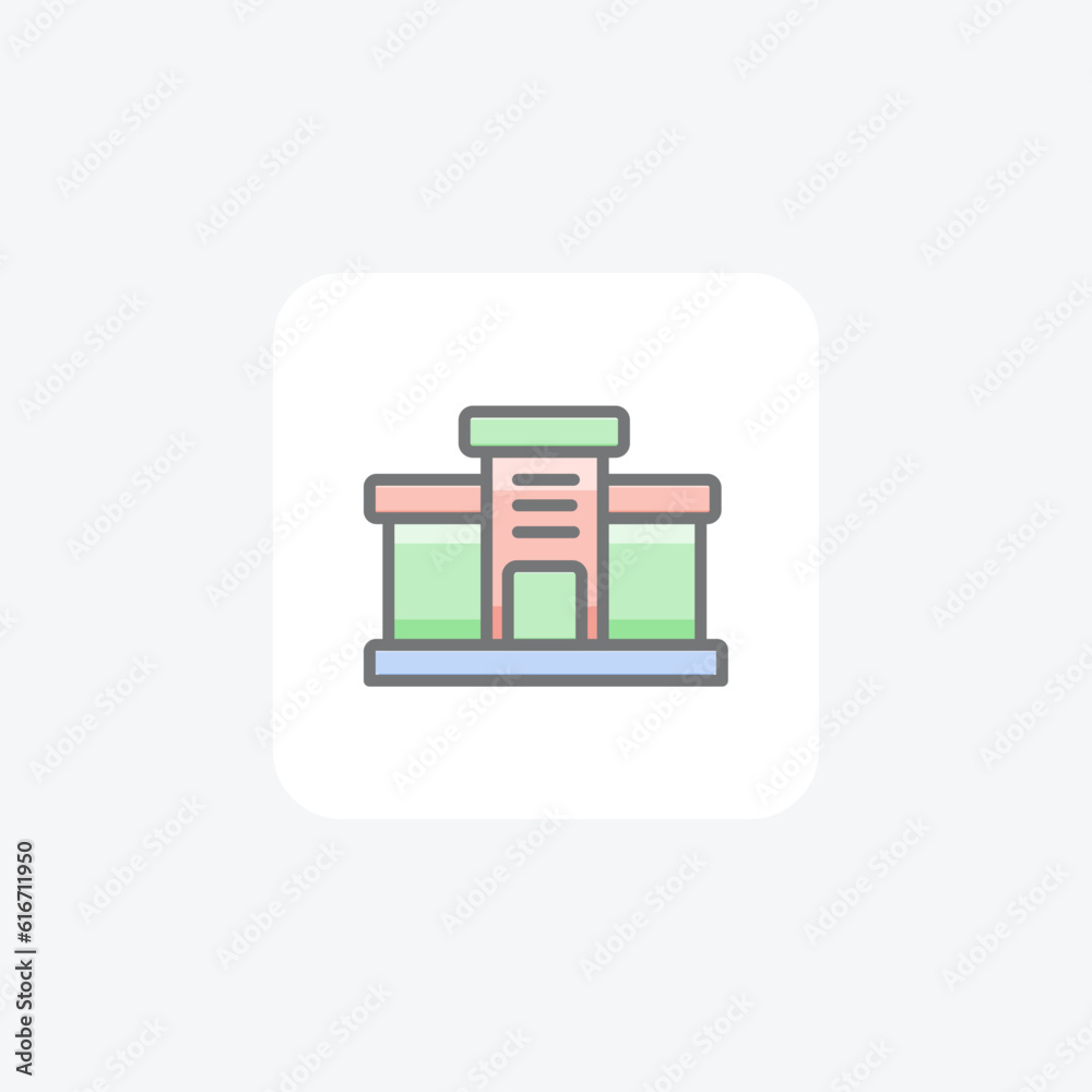 Building, Office, Unit, Warehouse Vector Awesome Fill Icon Building, Office, Unit, Warehouse Vector Awesome Fill Icon