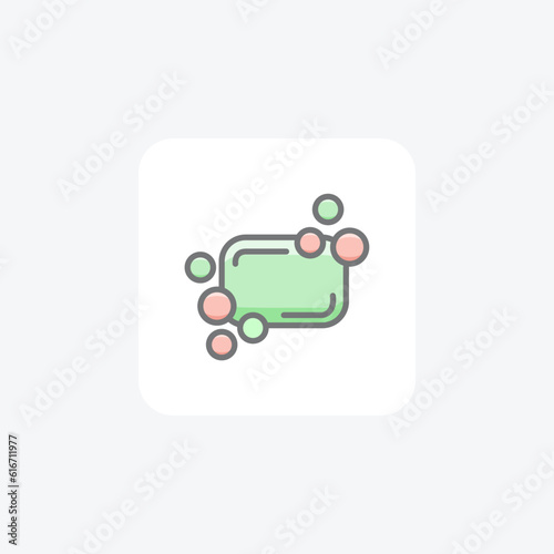 Message Box With Dots, Dots Vector Awesome Fill Icon