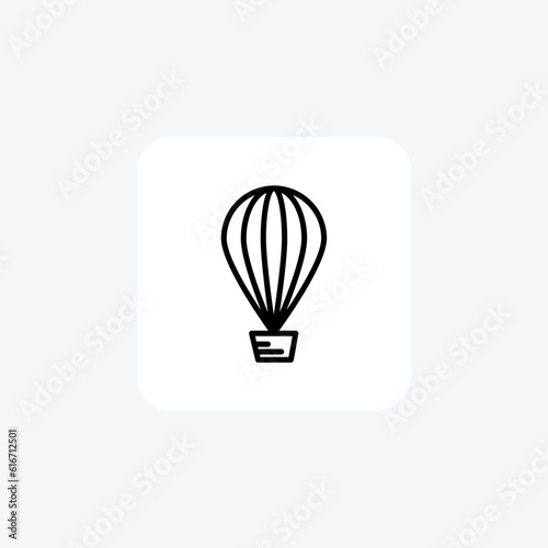 Hydrogen Gas Balloon, Balloon Vector Line Icon
