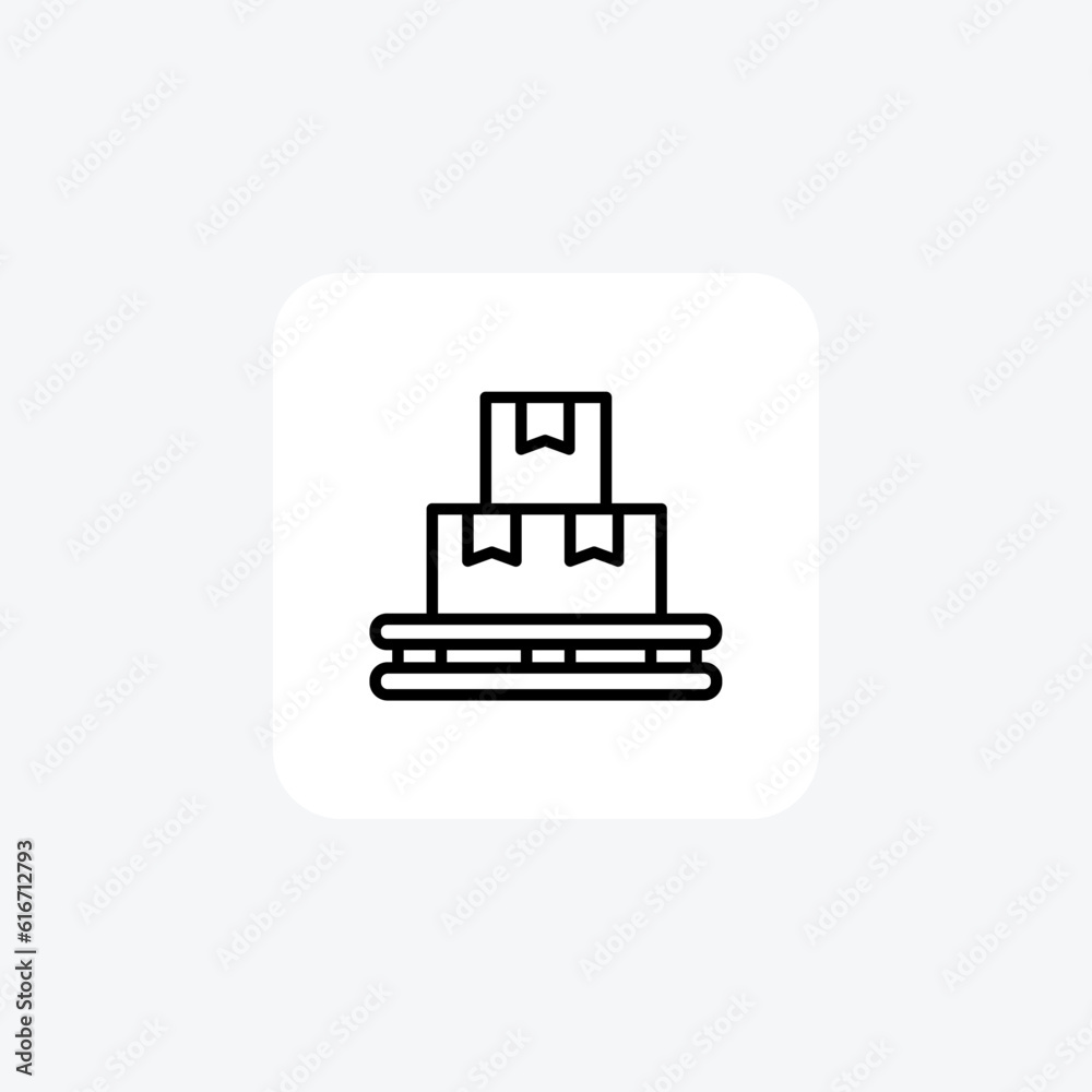 Parcels, Shippping Boxes Vector Line Icon Parcels, Shippping Boxes Vector Line Icon