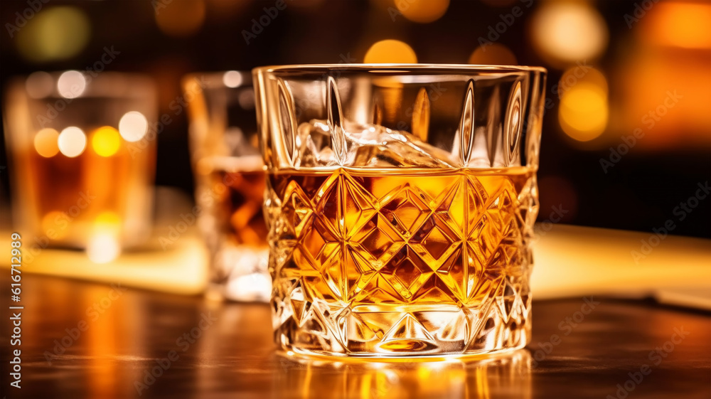 Bar Whiskey Delight: Raising a Glass in the Restaurant