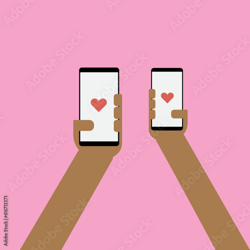 Like illustration, Social Media Likes, Hand holding phones wth Likes, Social Media Growth, Growth Symbol, illustration, hand holding a phone, marketing, instagram, tiktok