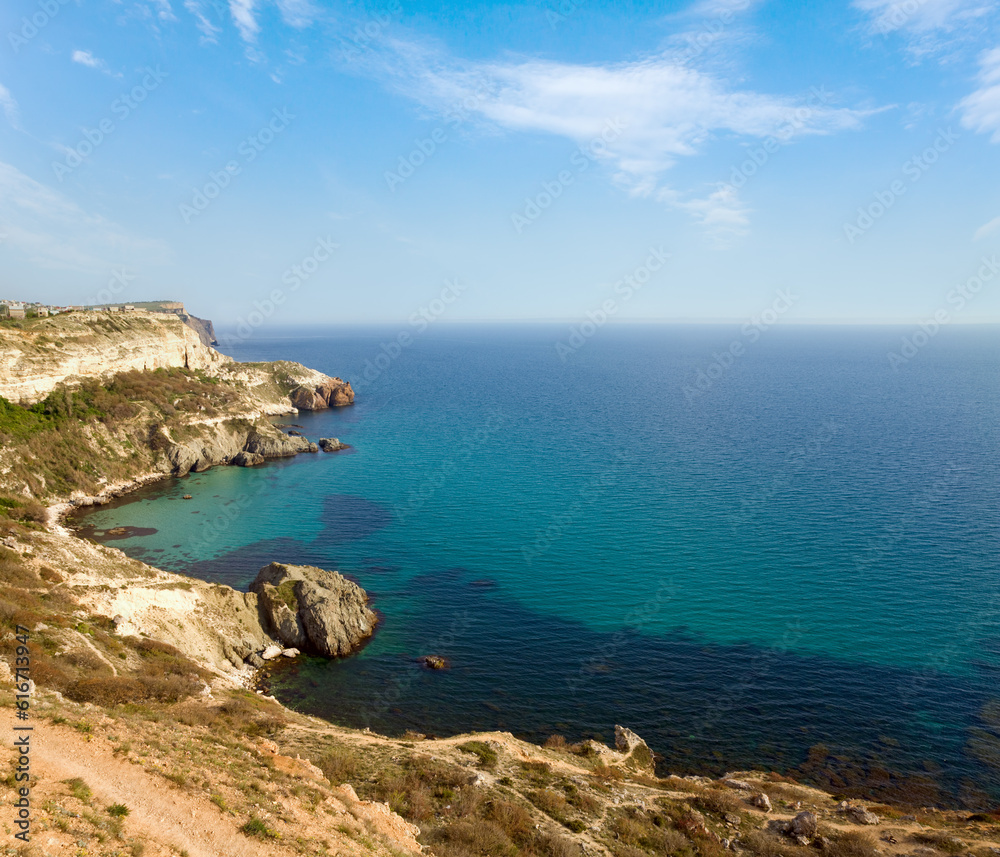 Coastal rock view from Phiolent Cape (Krimea, Ukraine)