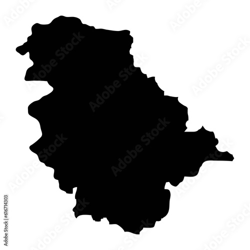 Jammu and Kashmir region map, administrative division of India. Vector illustration.