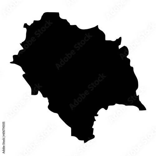 Himachal Pradesh state map, administrative division of India. Vector illustration.