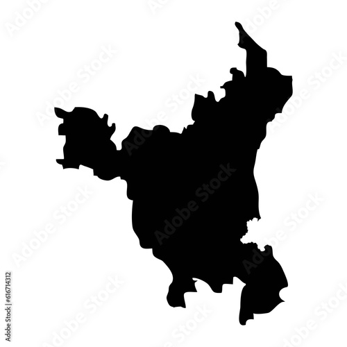 Haryana state map, administrative division of India. Vector illustration. photo