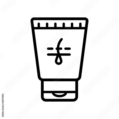 Depilatory cream outline icon. Hair removal