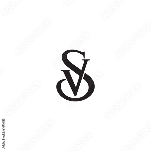 Letter SV logo or icon design