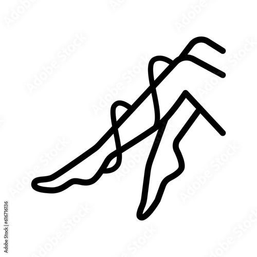 Shaved lady legs outline icon