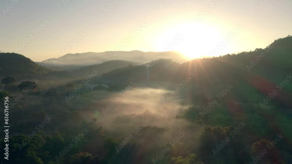 Drone video flying above the fog and clouds to the top of the fog beautiful scenery sea fog and high mountains Drone video flying above the fog and clouds to the top of the fog beautiful scenery sea fog and high mountains