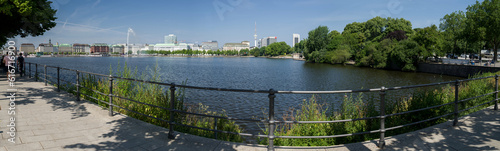 Panorama Hamburg Binnenalster vom Nordostufer