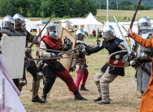 medieval knights' clash
