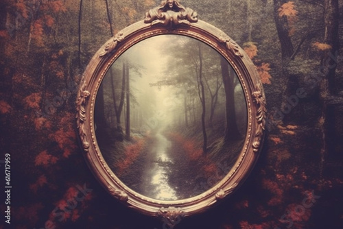 Mirror in the forest