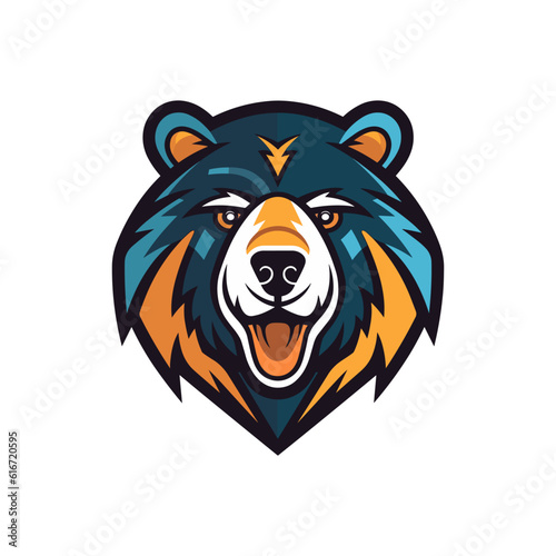 Majestic bear head illustration with intricate hand drawn details. Perfect for logo designs with a strong and powerful vibe