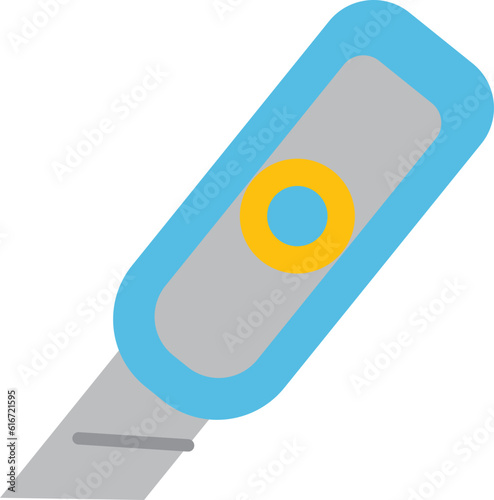 cutter knife school elements illustration