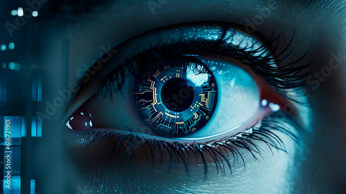 The cybernetic eye, science and technology of the future
 photo