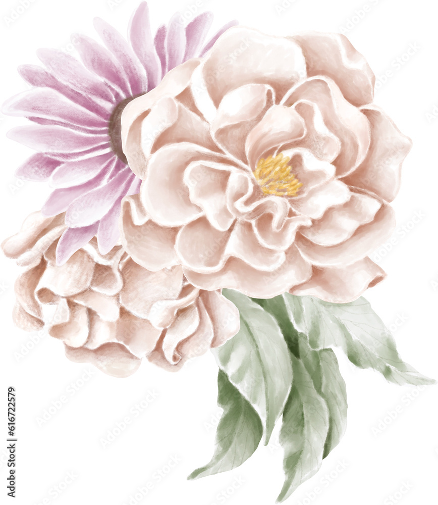 Watercolour flower bouquet isolated on white Watercolour flower bouquet isolated on white