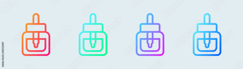 Serum line icon in gradient colors. Cosmetic signs vector illustration. Serum line icon in gradient colors. Cosmetic signs vector illustration.