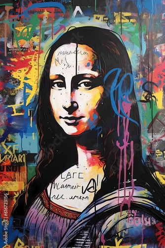 Obraz na płótnie Mona Lisa | Graffiti | Pop Art