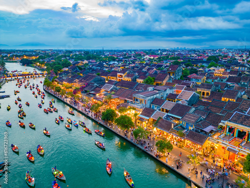 Hoi An ancient town which is a very famous destination for tourists.	
