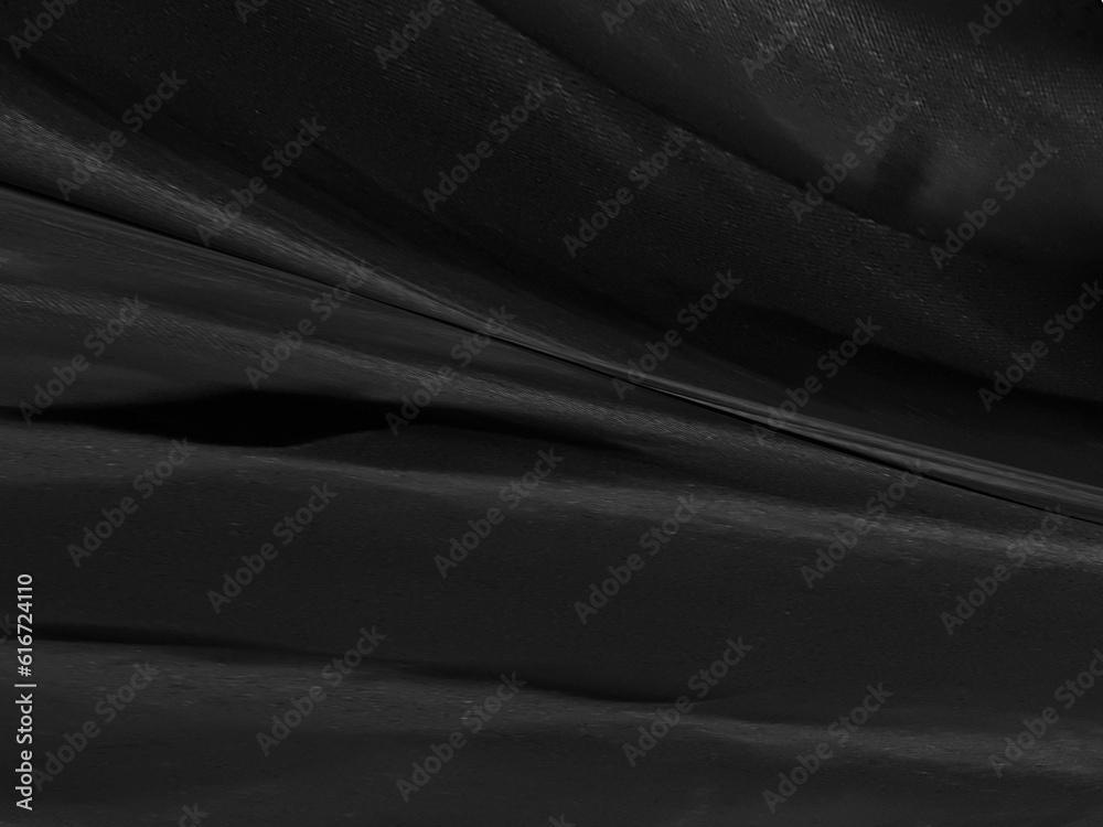 Obraz premium beauty black smooth shape abstract chacoal textile soft fabric curve fashion matrix decorate background