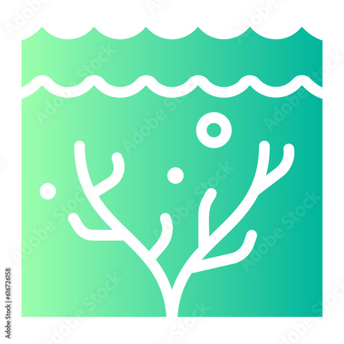 coral reef gradient icon